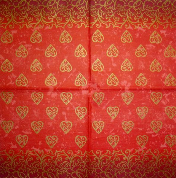 118 Heart / Hearts - 4-ply - Handkerchief